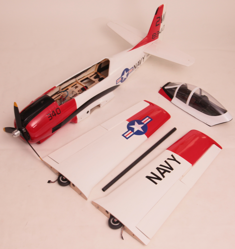 FF-E021 T-28 Trojan Red+white
