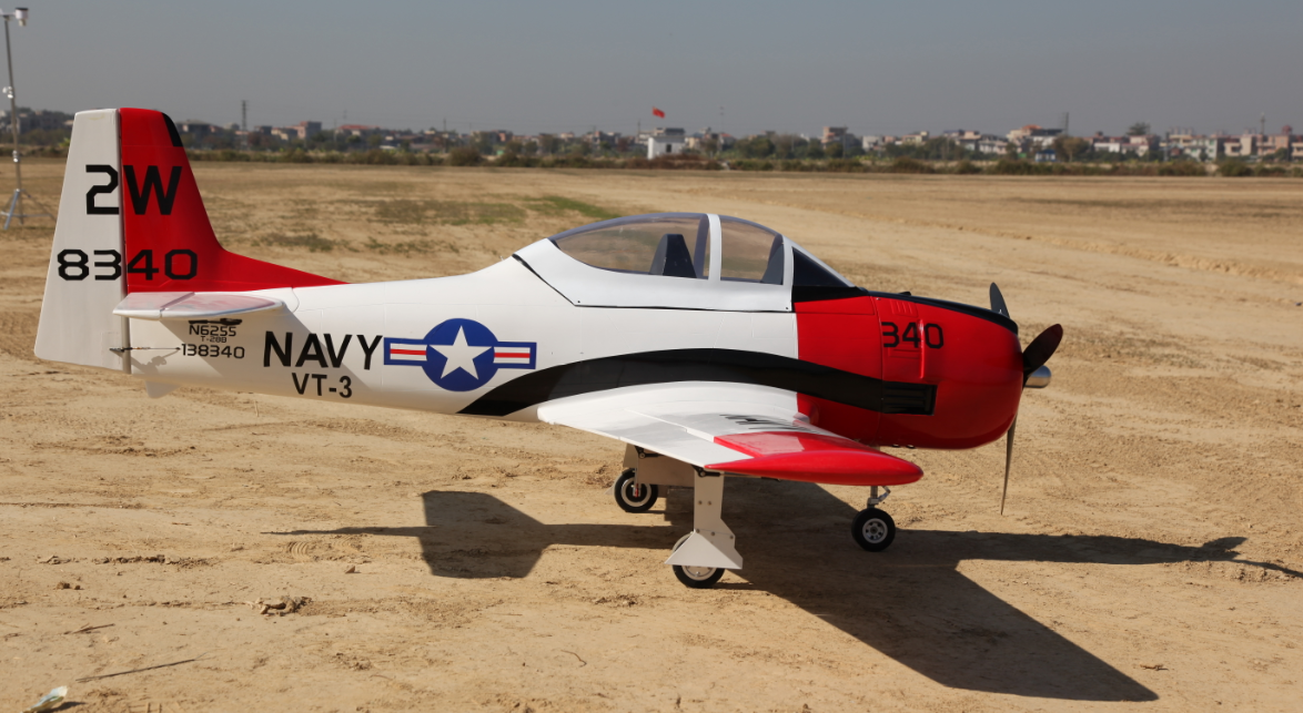FF-E021 T-28 Trojan Red+white
